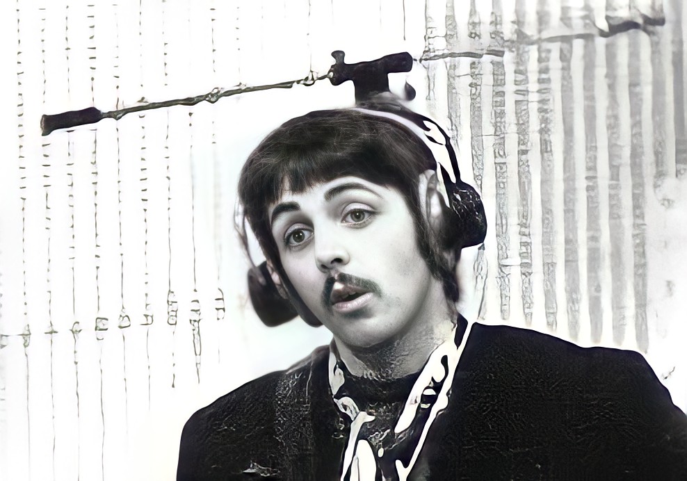 Paul McCartney with S.G.Brown headphones