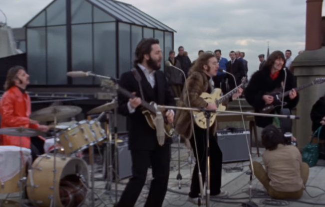 Ringo, Paul, John and George on the Roof-Top