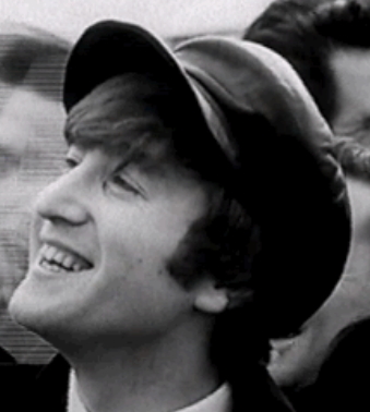 John lennon in cap side view