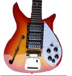 Strange chinese rick guitar with other parts
