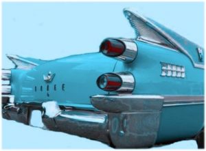 Dodge blue fins